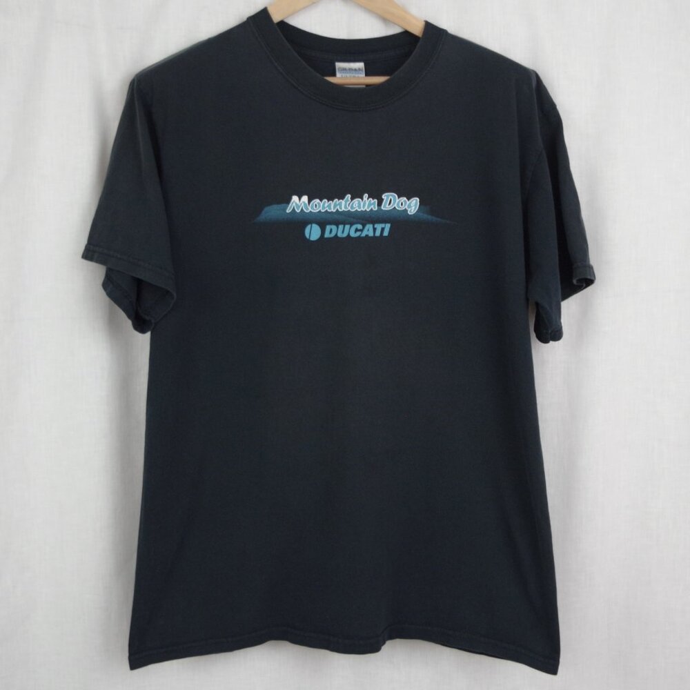 Y2K Mountain Dog Ducati Black T Shirt Large
